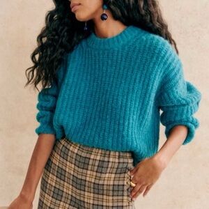 Sezane Jose Jumper Sweater Turquoise